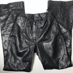 Wilsons Leather Black Leather Boot Cut Pants